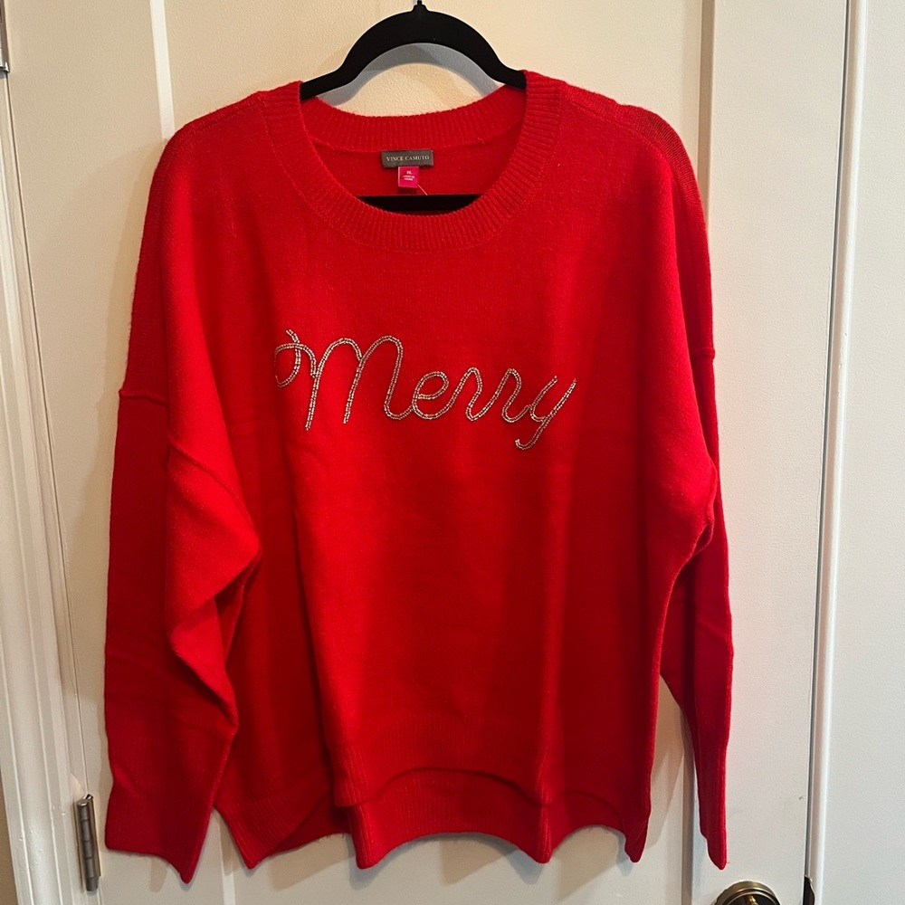 Vince Camuto Red 'Merry' Women's Sweater